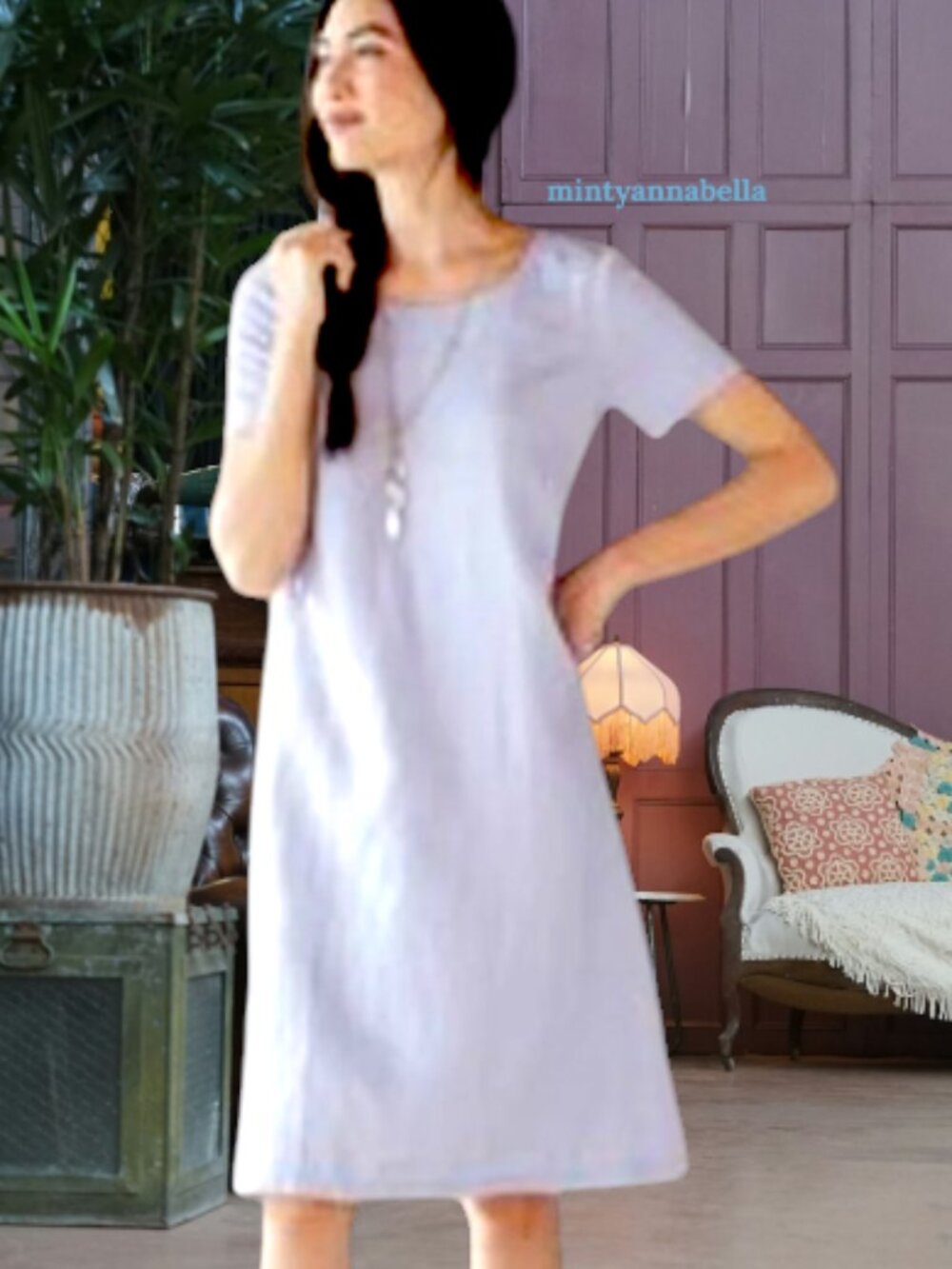 Hyacinth Linen Dress by Pure J. Jill
